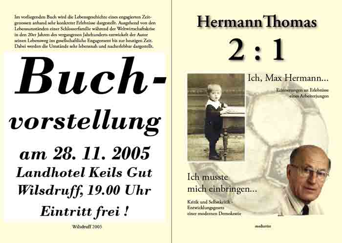 buchvorstellung 2:1 Hermann Thomas