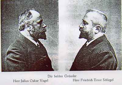 Die Gründer der Maschinenfabrik: Oskar Vogel und Friedrich Schlegel