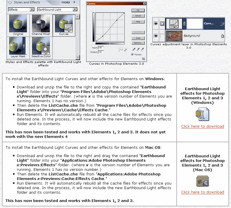 Screenshot von Earthboundlight mit dem Curves-PlugIn