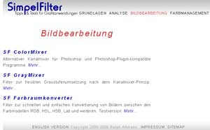 Webseite von SimpelFilter