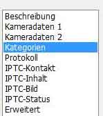 IPTC-Daten unter Elements