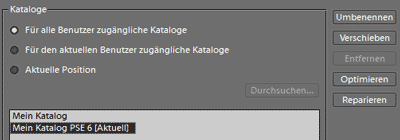 Neu: Kataloge optimieren